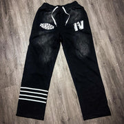 Casual Retro Washed Street Heavyweight Sweatpants
