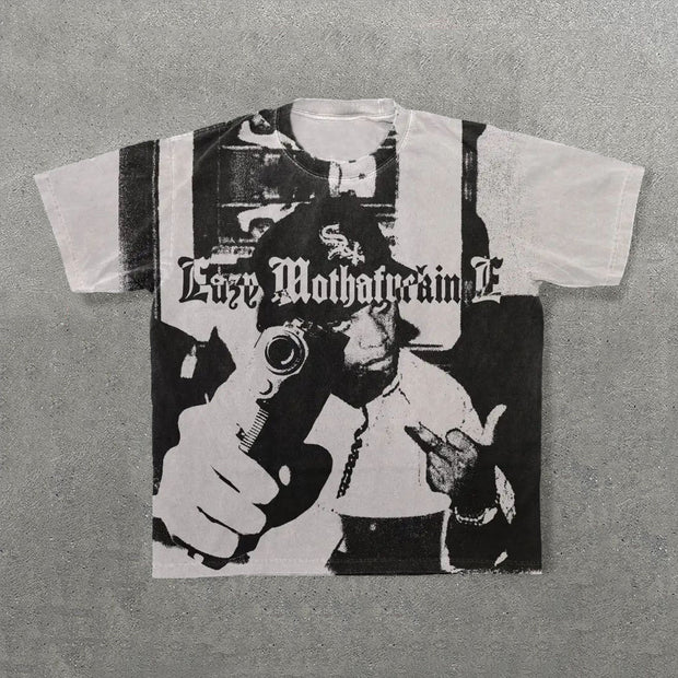 Personality Boy Print Short Sleeve T-Shirt