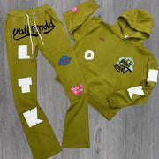 Fashion Letter Print Hoodie Sports Suit