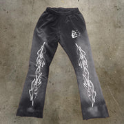 Heartless Print Hoodie Sweatpants Two Piece Set