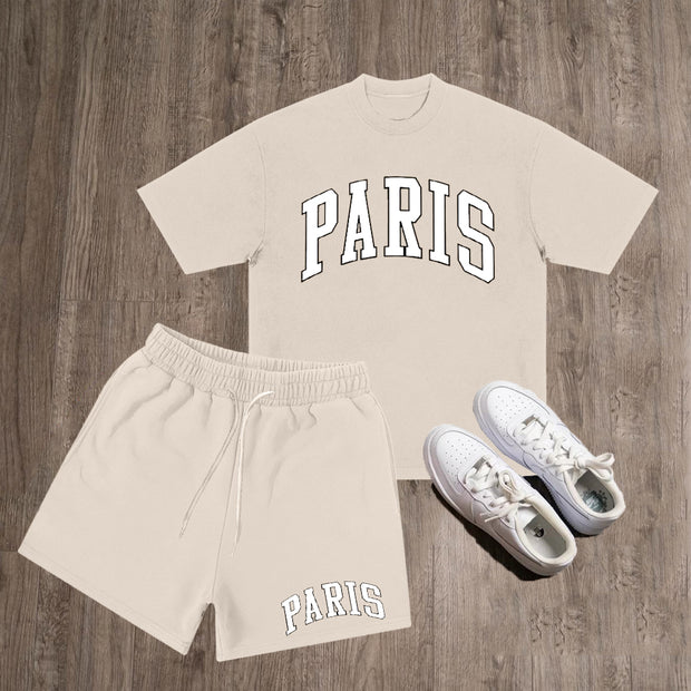 Paris rint Short Sleeve Two Piece Set