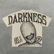 Fashion Darkness Print Short Sleeve T-Shirt