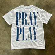 God Pray Play Print Short Sleeve T-Shirt