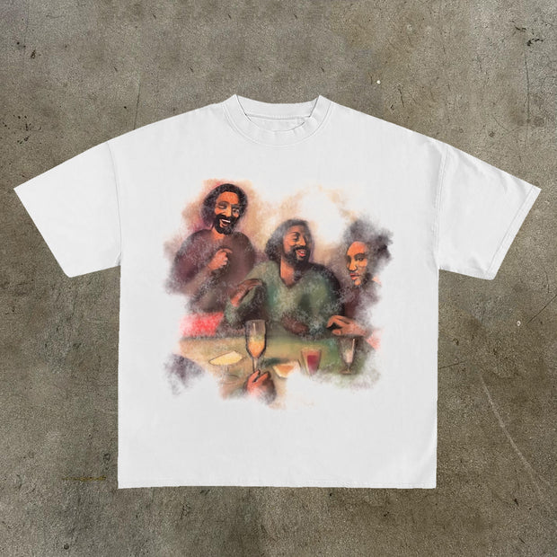 Feed The Youth Print Short Sleeve T-Shirt
