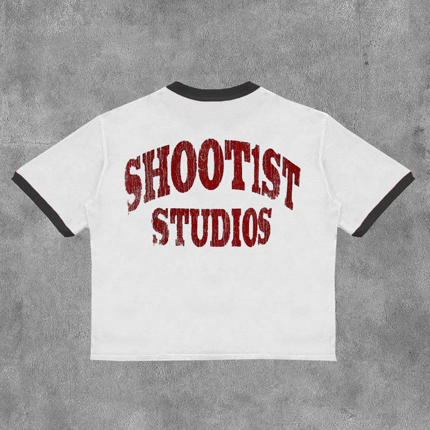Casual Shootist Studio Print Short Sleeve T-Shirt