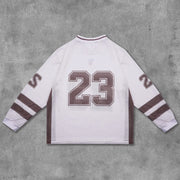 No.23 Printed Mesh Long Sleeve Jersey