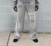 Fashion stripe print casual trousers