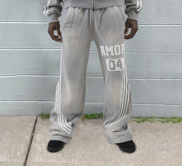 Fashion stripe print casual trousers