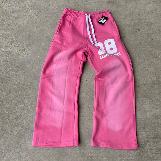 Digital Print Loose Wide Leg Pants