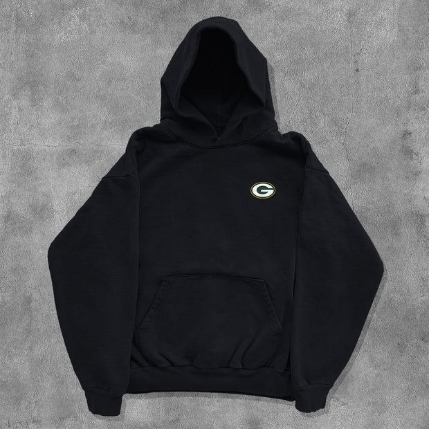 American Football Print Long Sleeve Hoodies