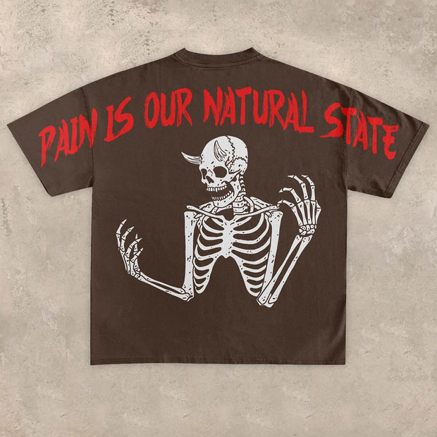 vintage skull print T-shirt