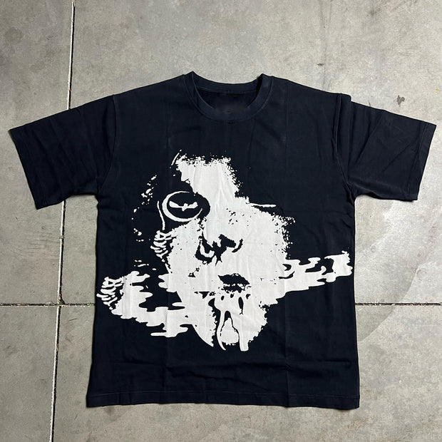 Vintage Fashion Print Street T-Shirt