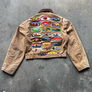 Casual Street Retro Workwear Lined Jacket
