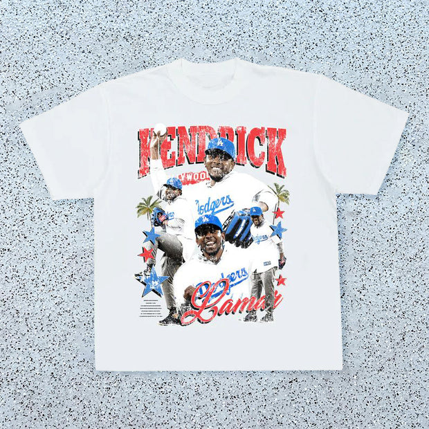 Trendy retro hip-hop short-sleeved T-shirt