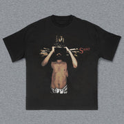 We Live In Hell Print Short Sleeve T-Shirt