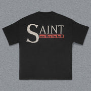 We Live In Hell Print Short Sleeve T-Shirt