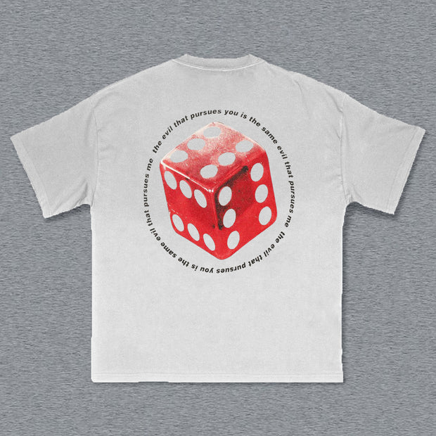 Dice Print Short Sleeve T-Shirt