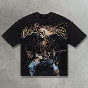 Hip-hop rock singer casual street T-shirt