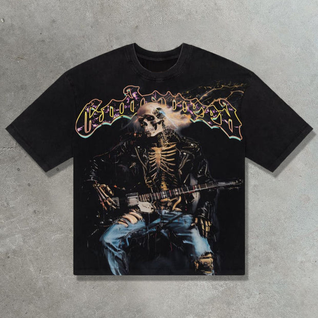 Hip-hop rock singer casual street T-shirt