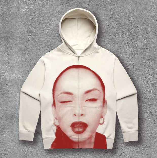 Fashion Musicians Print Long Sleeve Hoodies