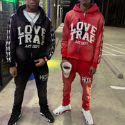 Love Trap Zip Hoodie and Pants Two-Piece Set