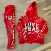Love Trap Zip Hoodie and Pants Two-Piece Set