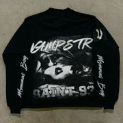 Saint Prayer Casual Street Stitching Long Sleeve T-Shirt