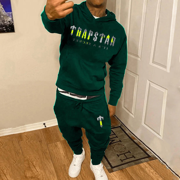 Casual Trapstar Letters Print Two-Piece Set
