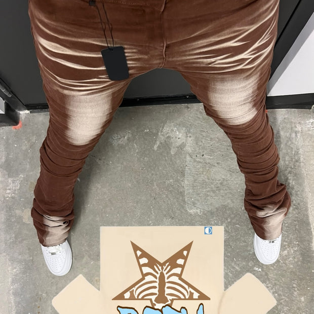 Fashion Retro Gradient Flared Casual Pants