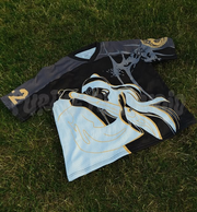 Fashionable anime print v-neck jersey