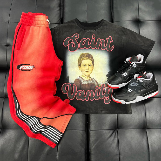 Saint Vanity Casual Street T-shirt Trousers Two-piece Set