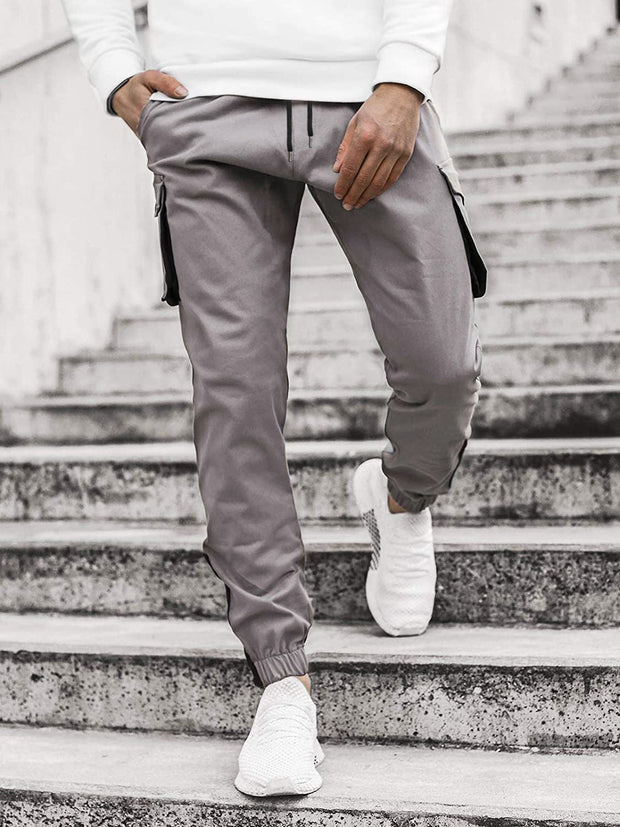 Three-dimensional pockets and leggings casual trousers