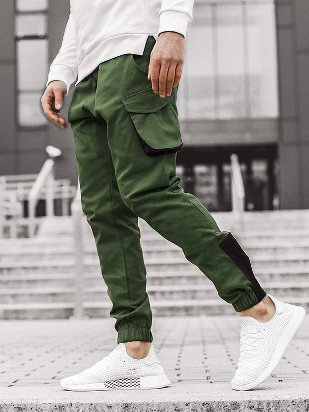 Three-dimensional pockets and leggings casual trousers