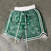 Fashion personality cashew flower shorts men