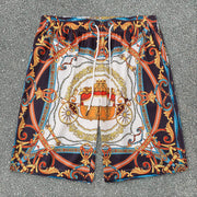 Street Tide Brand Leisure Retro Palace Short Sleeve Suit