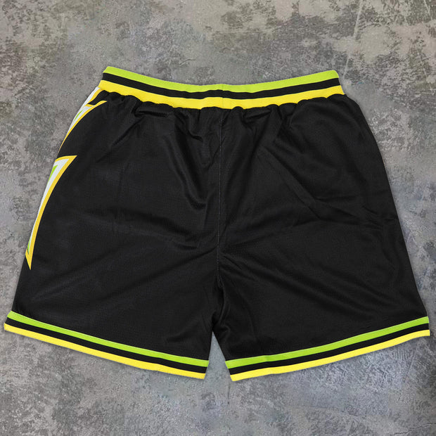 Casual Lightning Contrast Panel Fashion Sports Shorts
