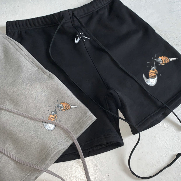 Street personality printed casual shorts