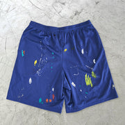 Tide Brand Paint Spray Graffiti Mesh Shorts