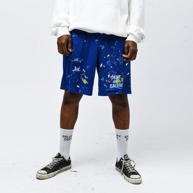 Tide Brand Paint Spray Graffiti Mesh Shorts