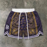 Sports personality cashew flower shorts men