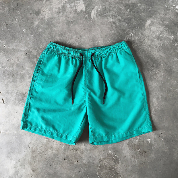 Casual solid color all-match casual loose five-point beach pants