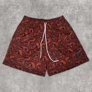 Fashion statement print mesh shorts