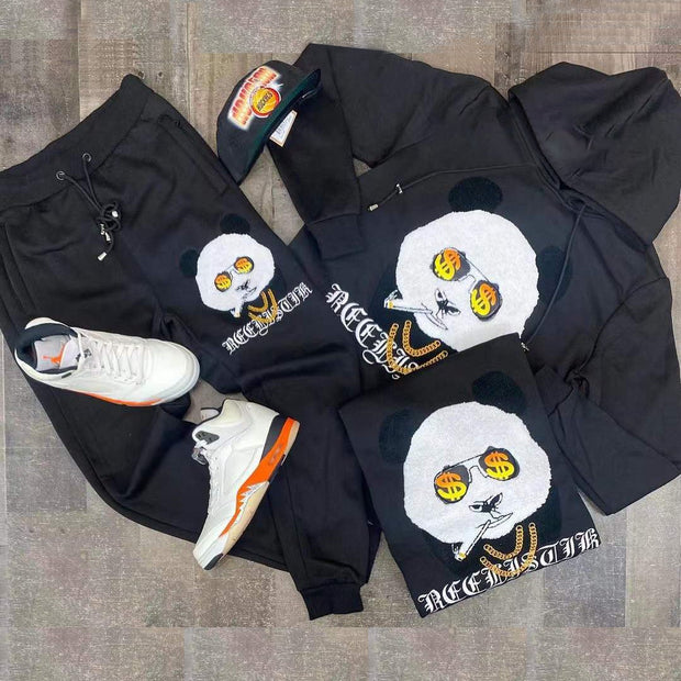 Panda casual home street sports suit