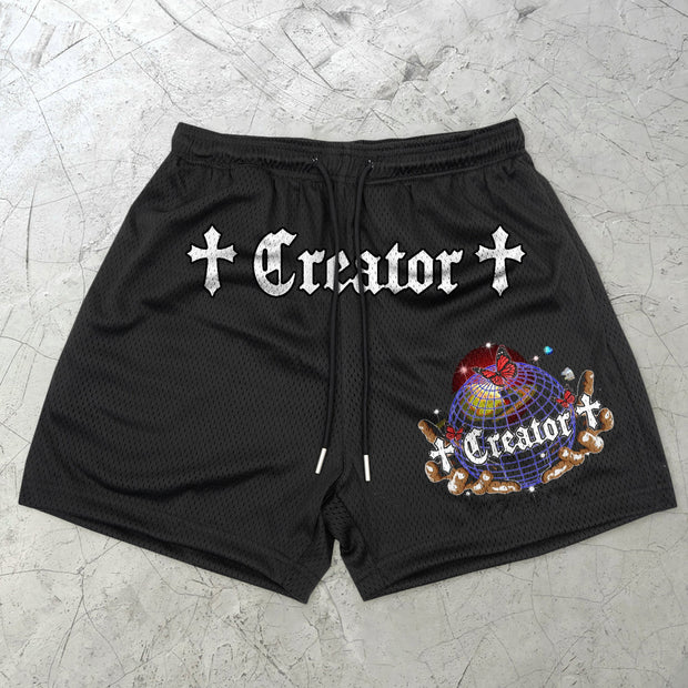 Fashion Casual Loose Street Sports Mesh Casual Shorts