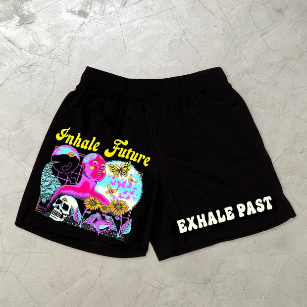 Personalized casual printed mesh sports shorts