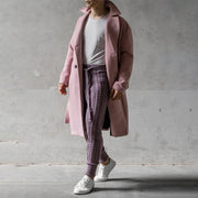 Casual style retro slim knitted wool pants