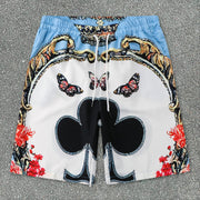 Street Short Sleeve Butterfly Beach Shirt Shorts Set