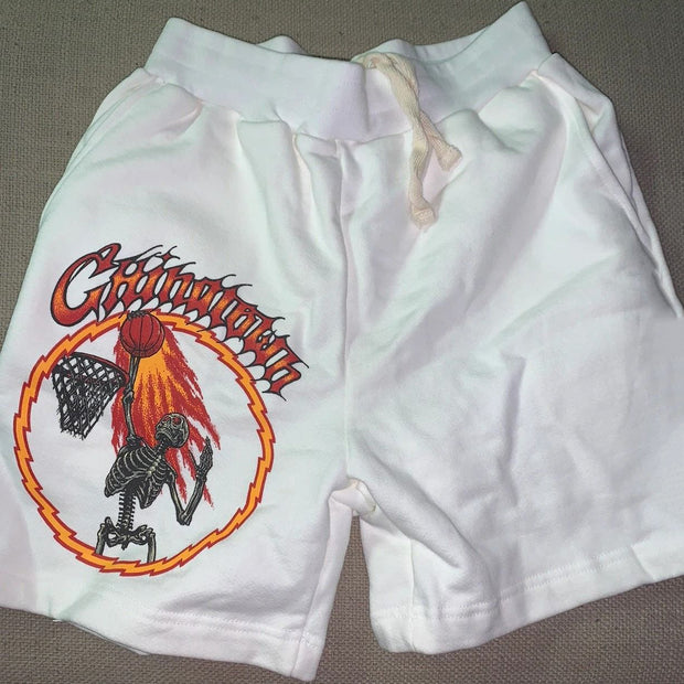 Cartoon print personality casual shorts