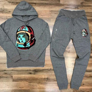Casual printed hooded pullover sweatshirt pants suit