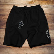 Fashion cross-print street shorts